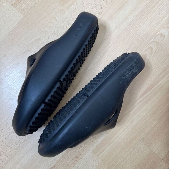 Off White Rubber Meteor Slides Women's 38 Black Made in Italy - Picture 3 of 7